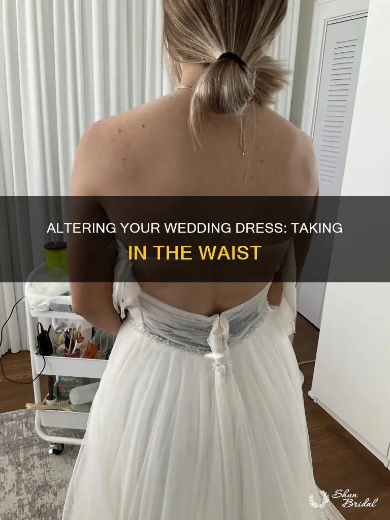 how to take in the waist of a wedding dress