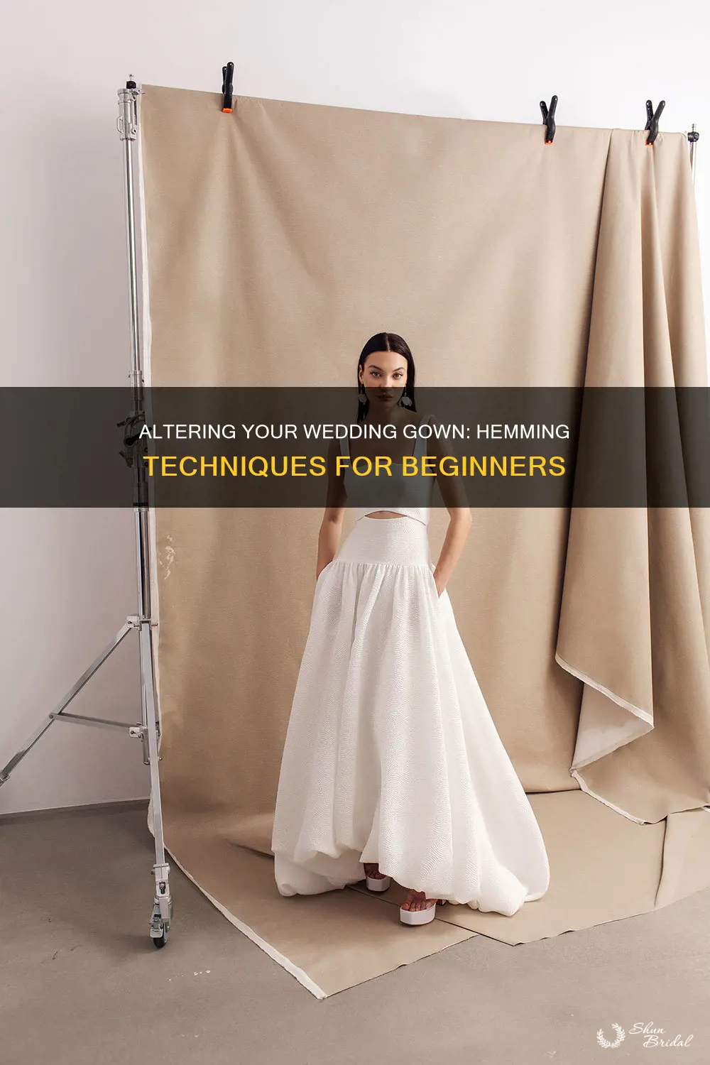 how to take up a hem on a wedding dress