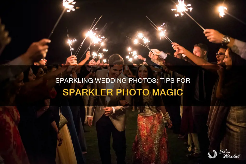 how to take wedding photo with sparklers