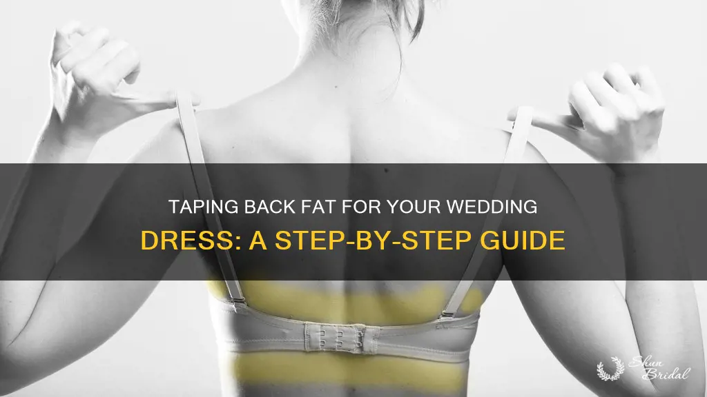 how to tape back fat for wedding dress