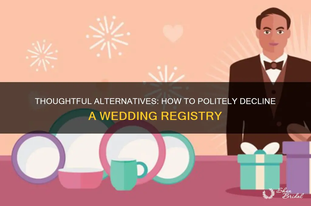 how to tell guests no wedding registry
