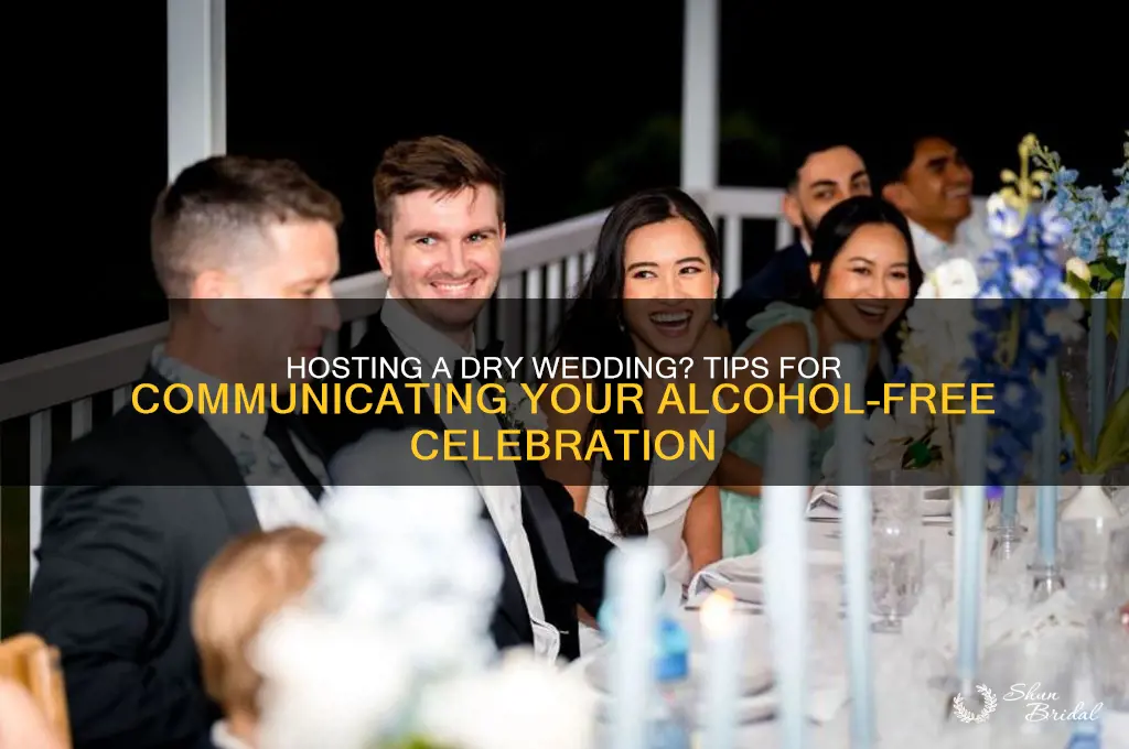 how to tell people about a dry wedding
