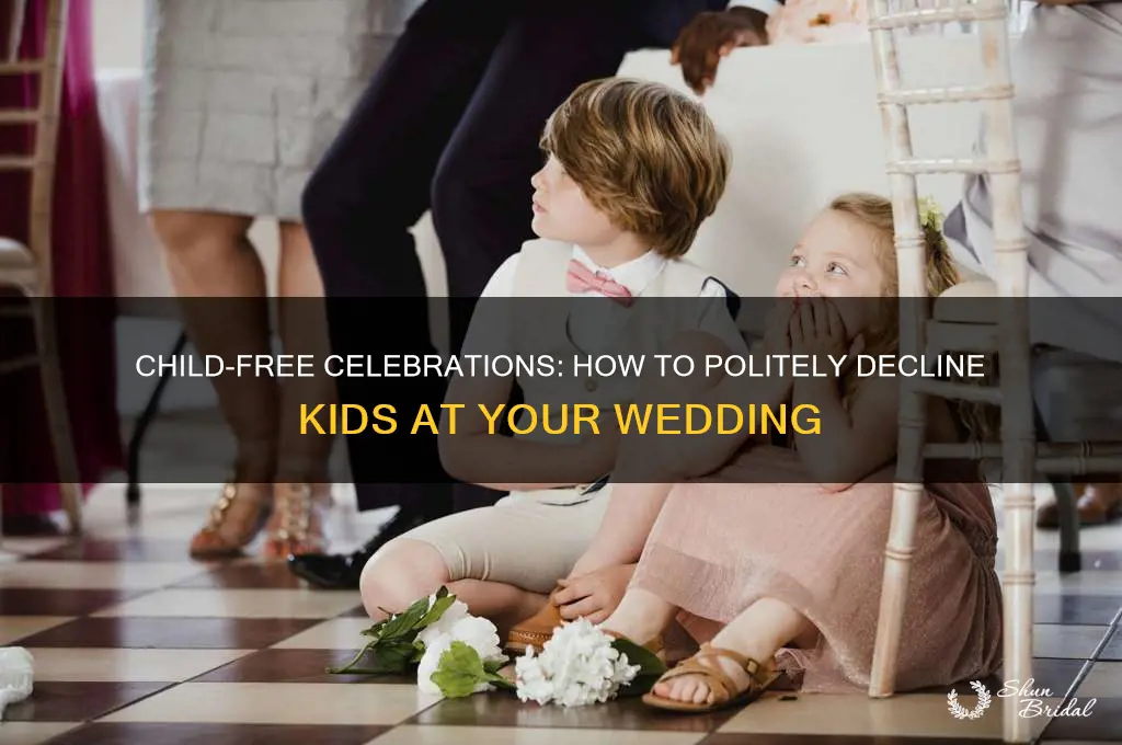 how to tell people no babies at weddings
