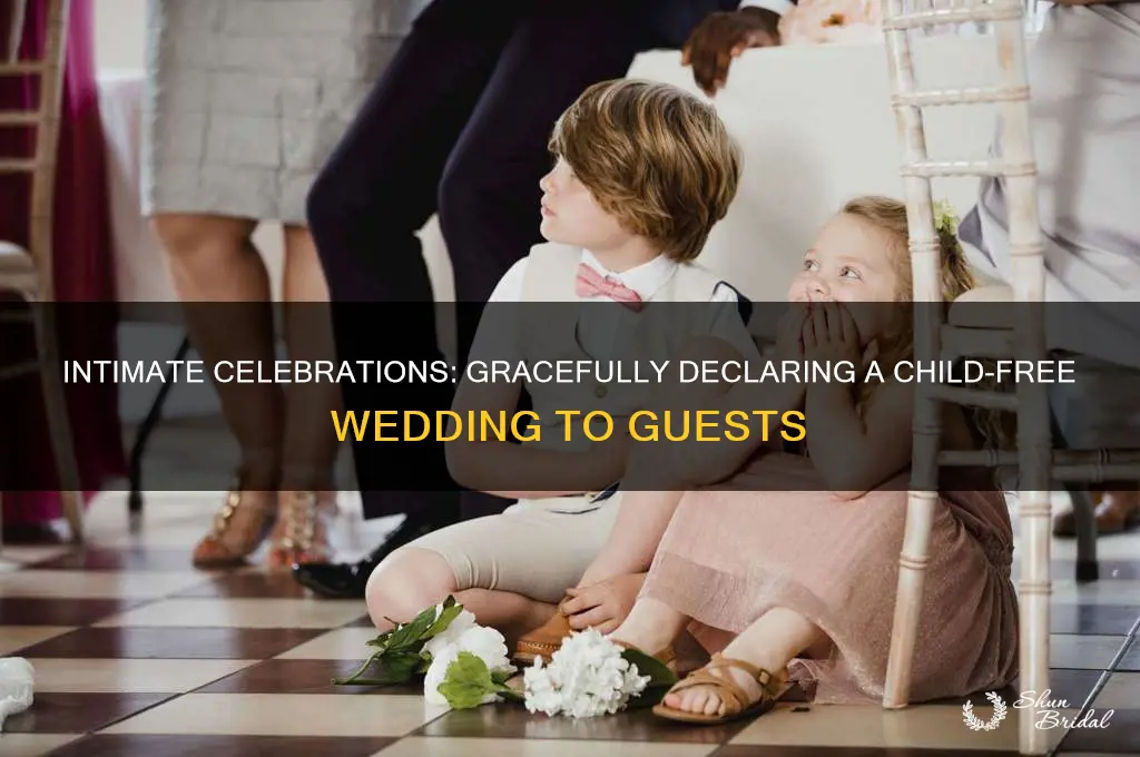 how to tell people no kids at wedding