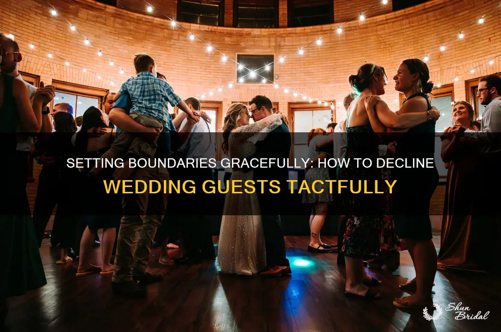 how to tell people they cant bring guest to wedding