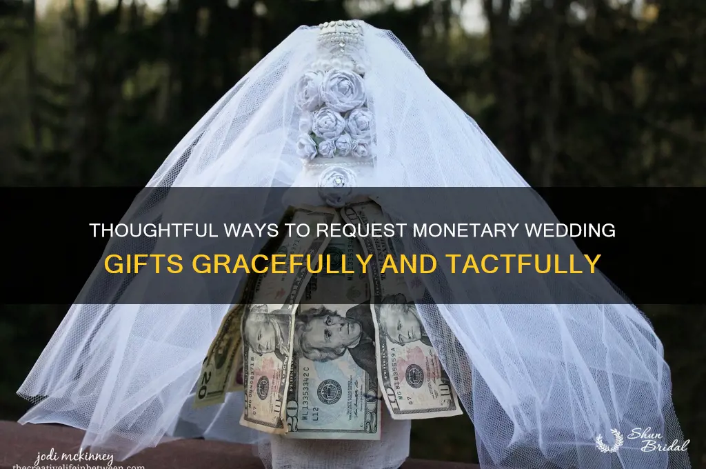 how to tell people to bring money for wedding gift