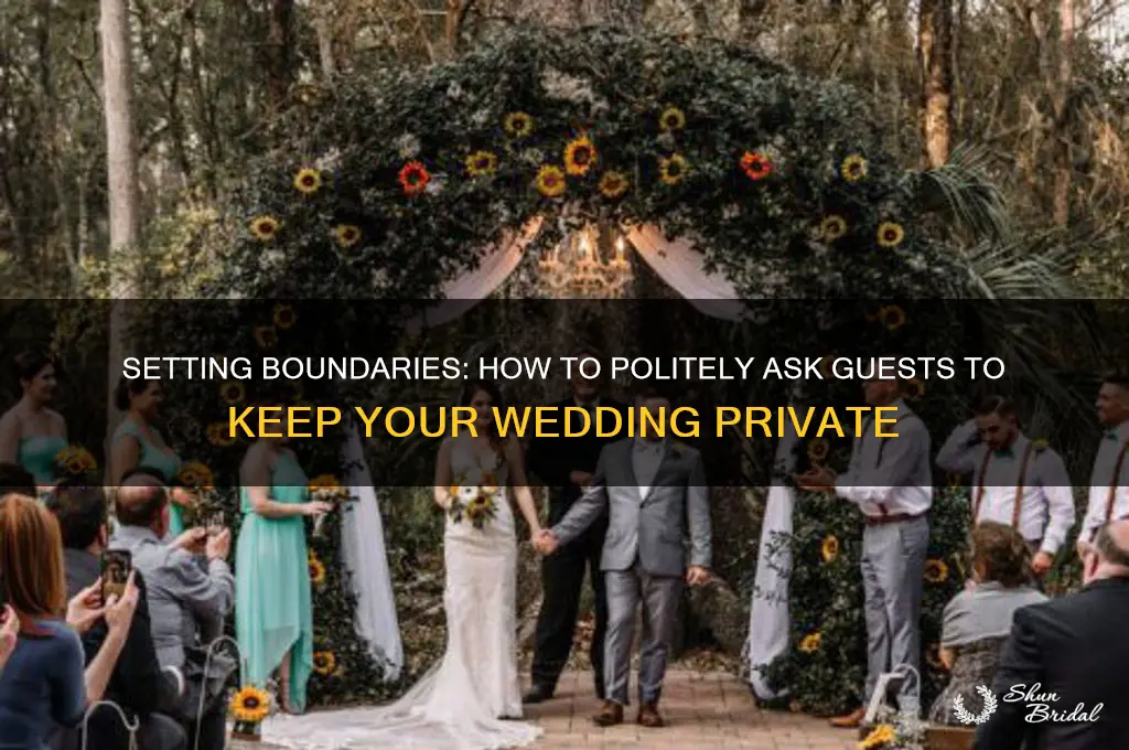how to tell people to not talk about your wedding