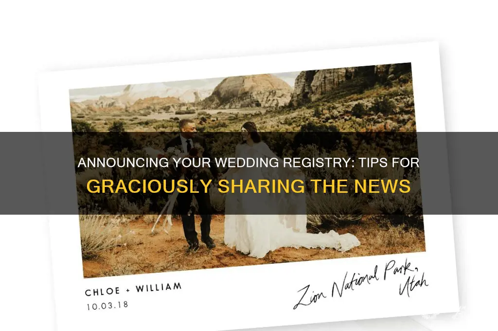 how to tell people you re registered for wedding