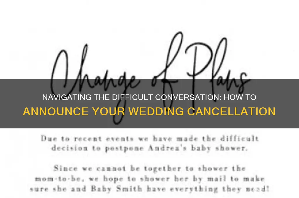how to tell people your wedding is off