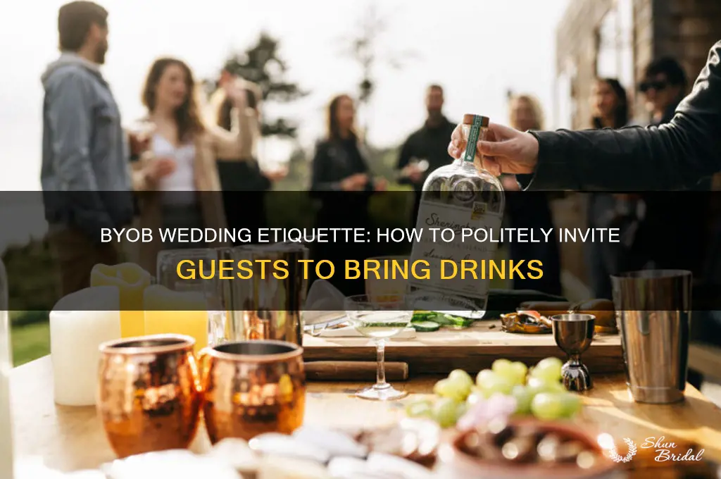 how to tell wedding guest byob