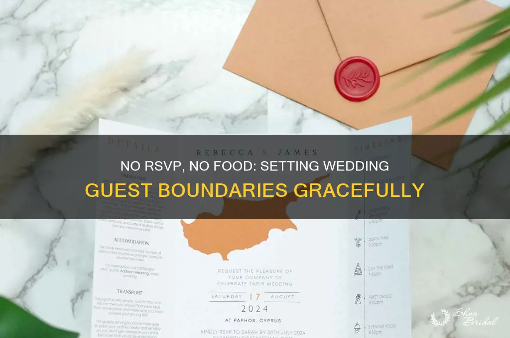 how to tell wedding guest no rsvp no food