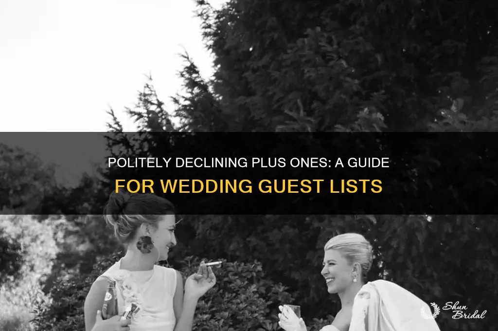 how to tell wedding guests no plus one