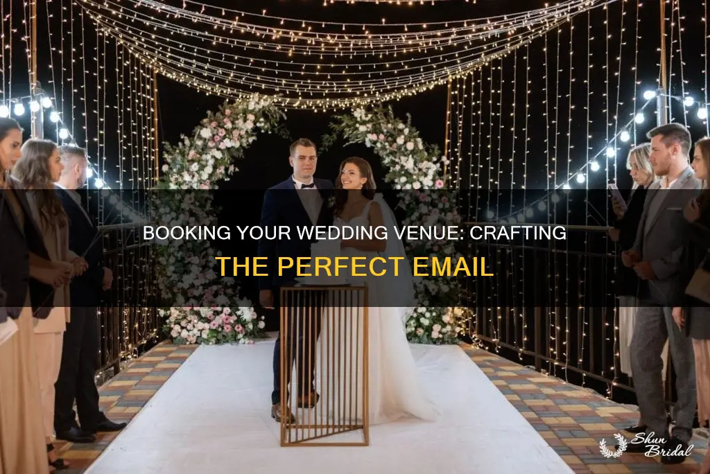 how to tell wedding venue you want to book them