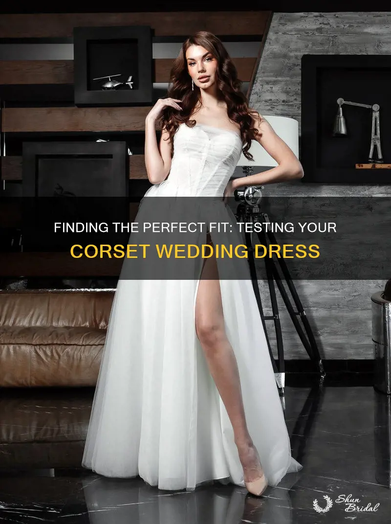 how to tes a corset wedding dress