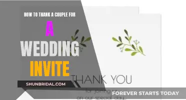 Expressing Gratitude: Thanking a Couple for Their Wedding Invite