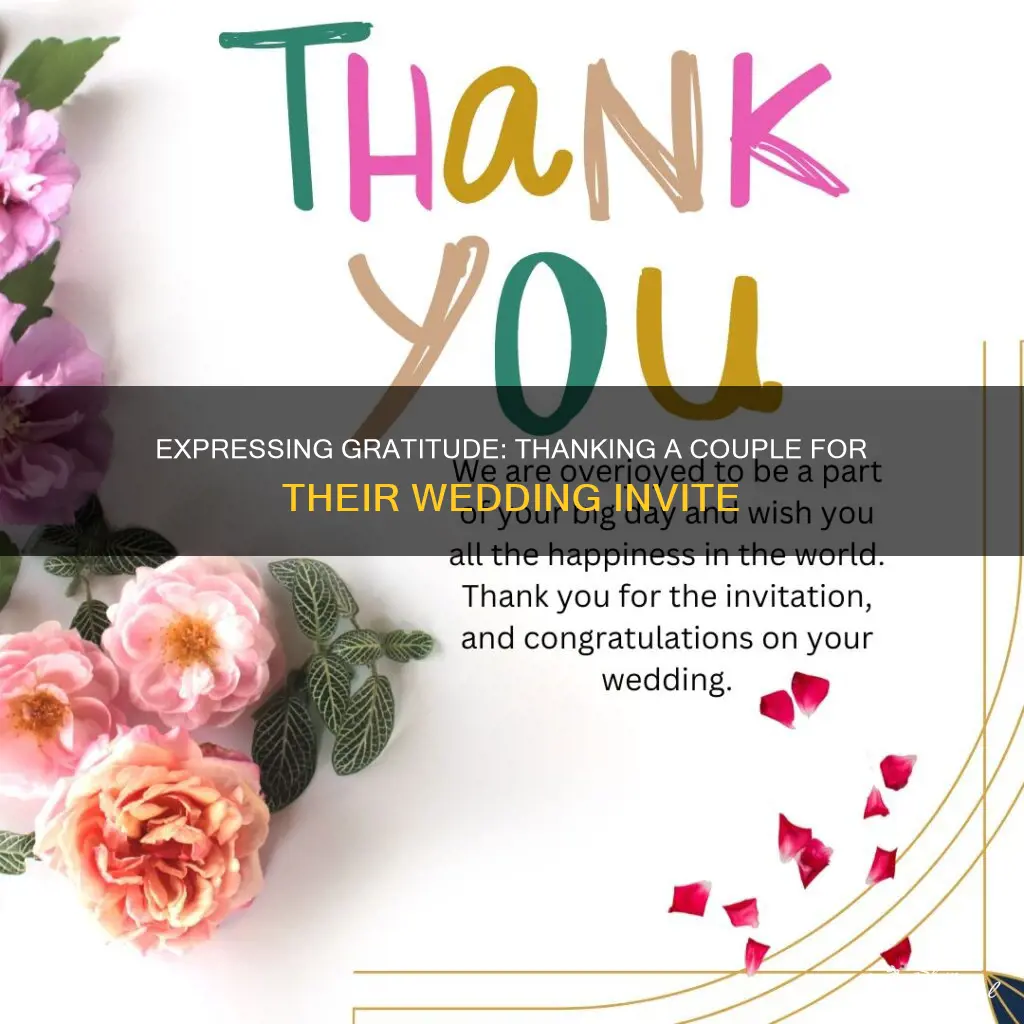 how to thank a couple for a wedding invite