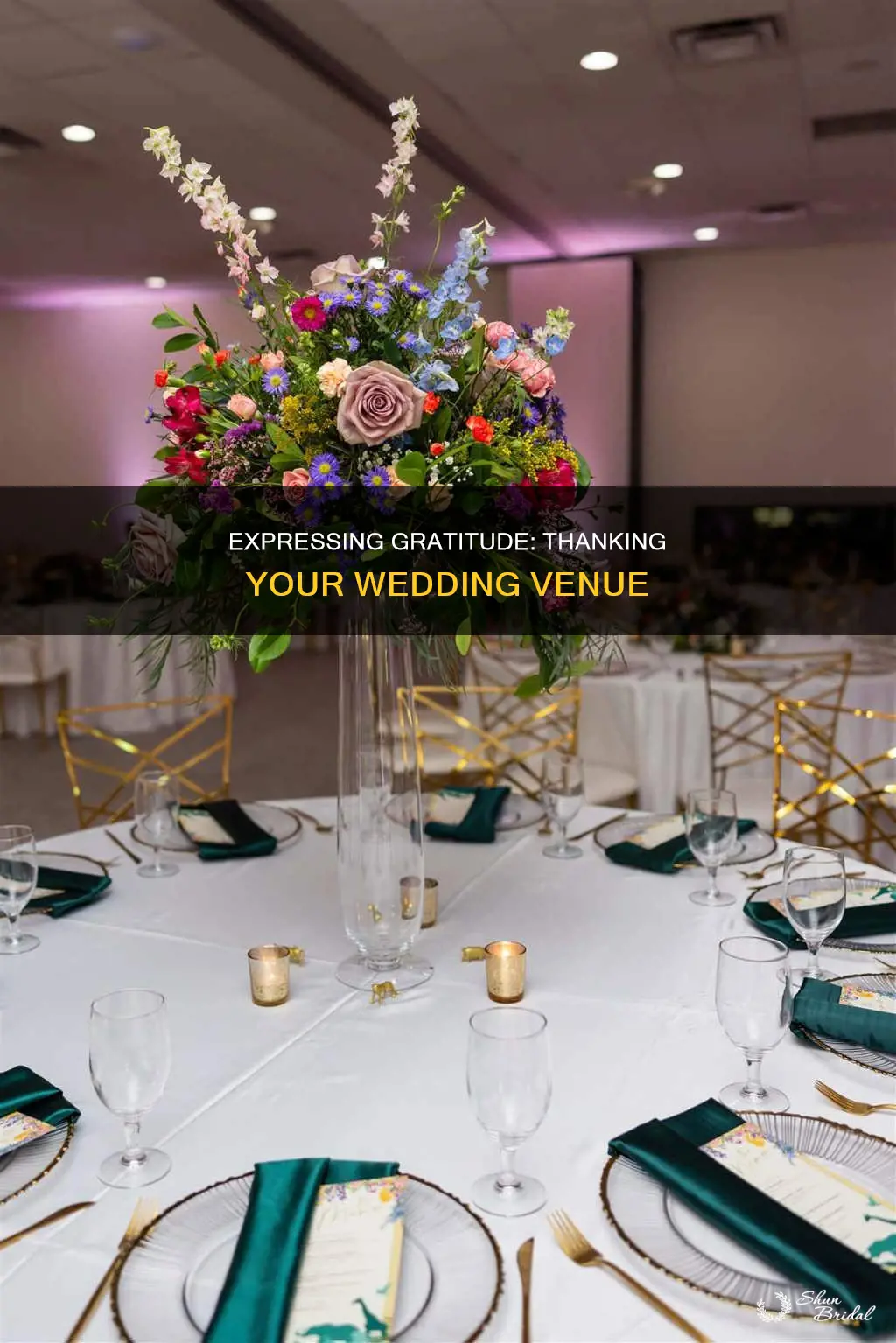 how to thank a wedding venue
