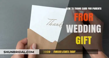 Expressing Gratitude: Crafting the Perfect Thank You Card for Parents' Wedding Gift