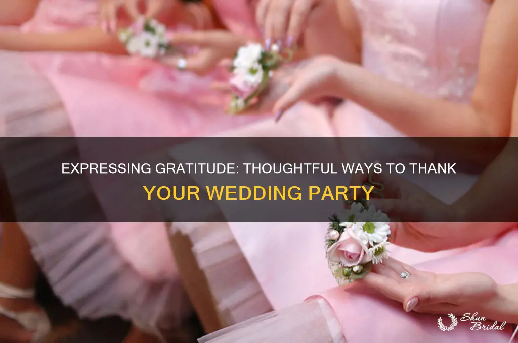 how to thank for being in a wedding party