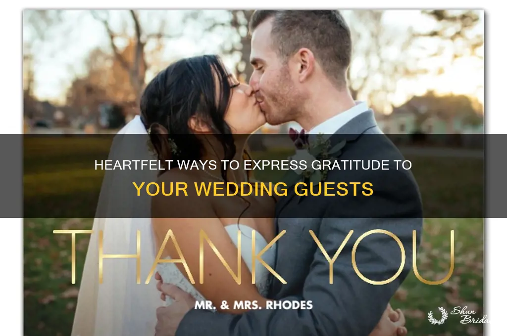 how to thank guests at a wedding