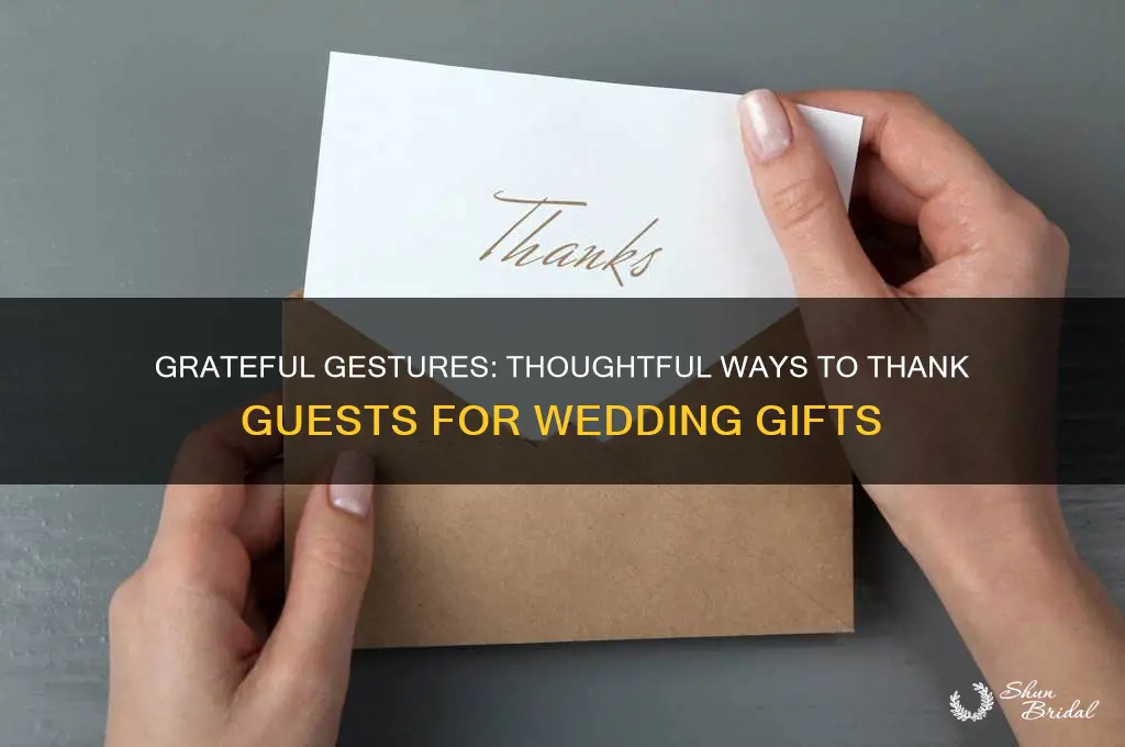 how to thank people for money wedding