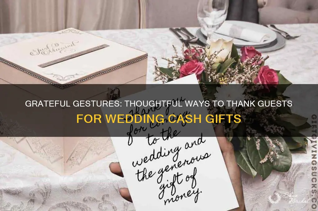 how to thank someone for money wedding gift