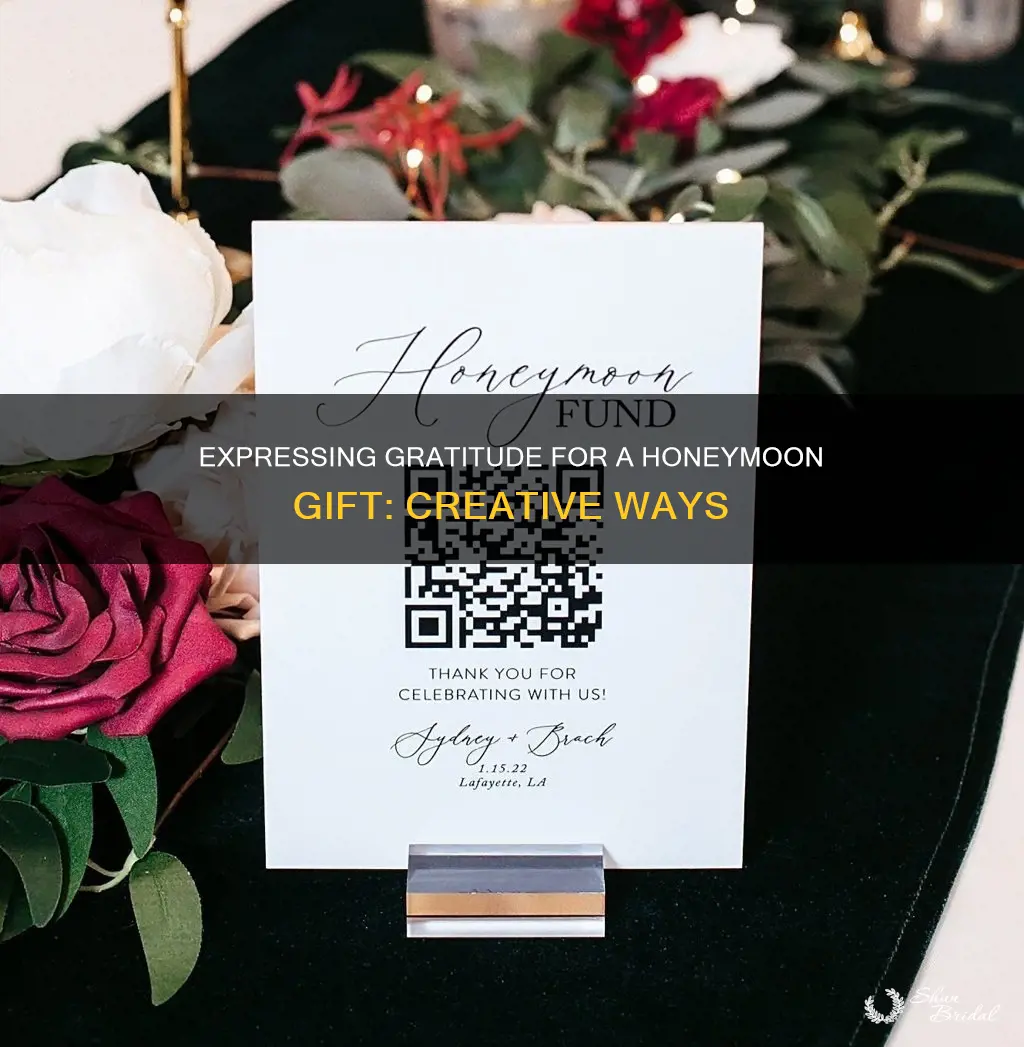 how to thank someone gor paying for a honeymoon