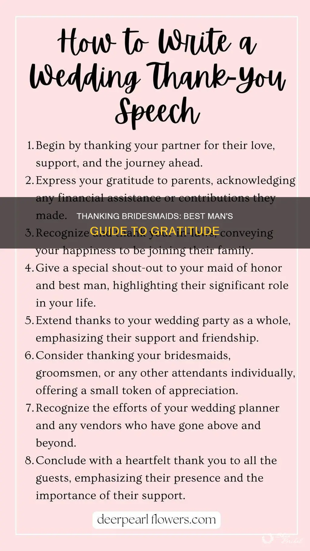 how to thank the bridesmaids best man speech