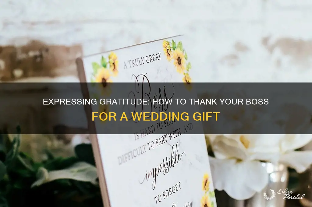 how to thank your boss for a wedding gift