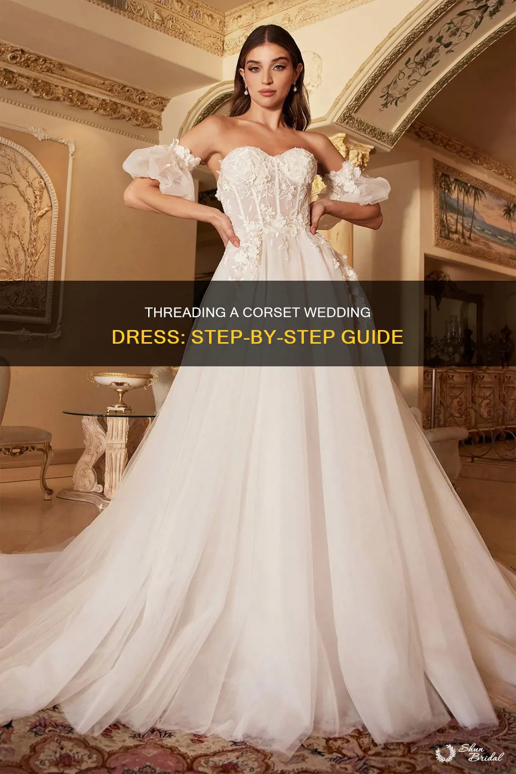 how to thread a corset wedding dress