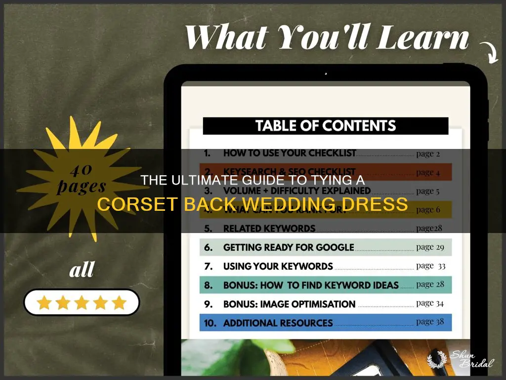how to tie a corset back wedding dress