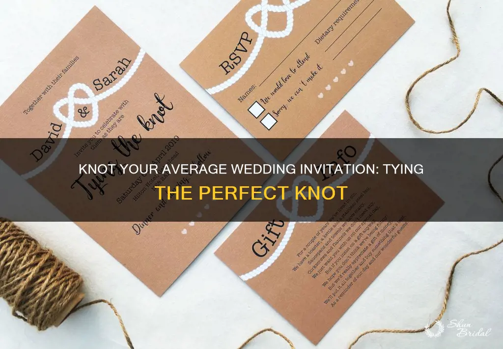 how to tie a knot wedding invitation