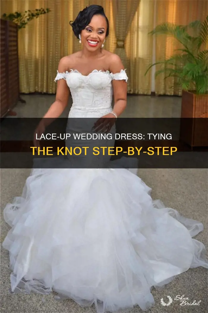 how to tie a lace up wedding dress