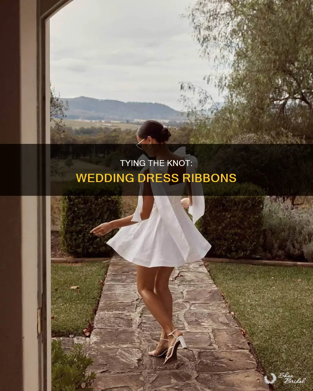 how to tie a ribbon on a wedding dress