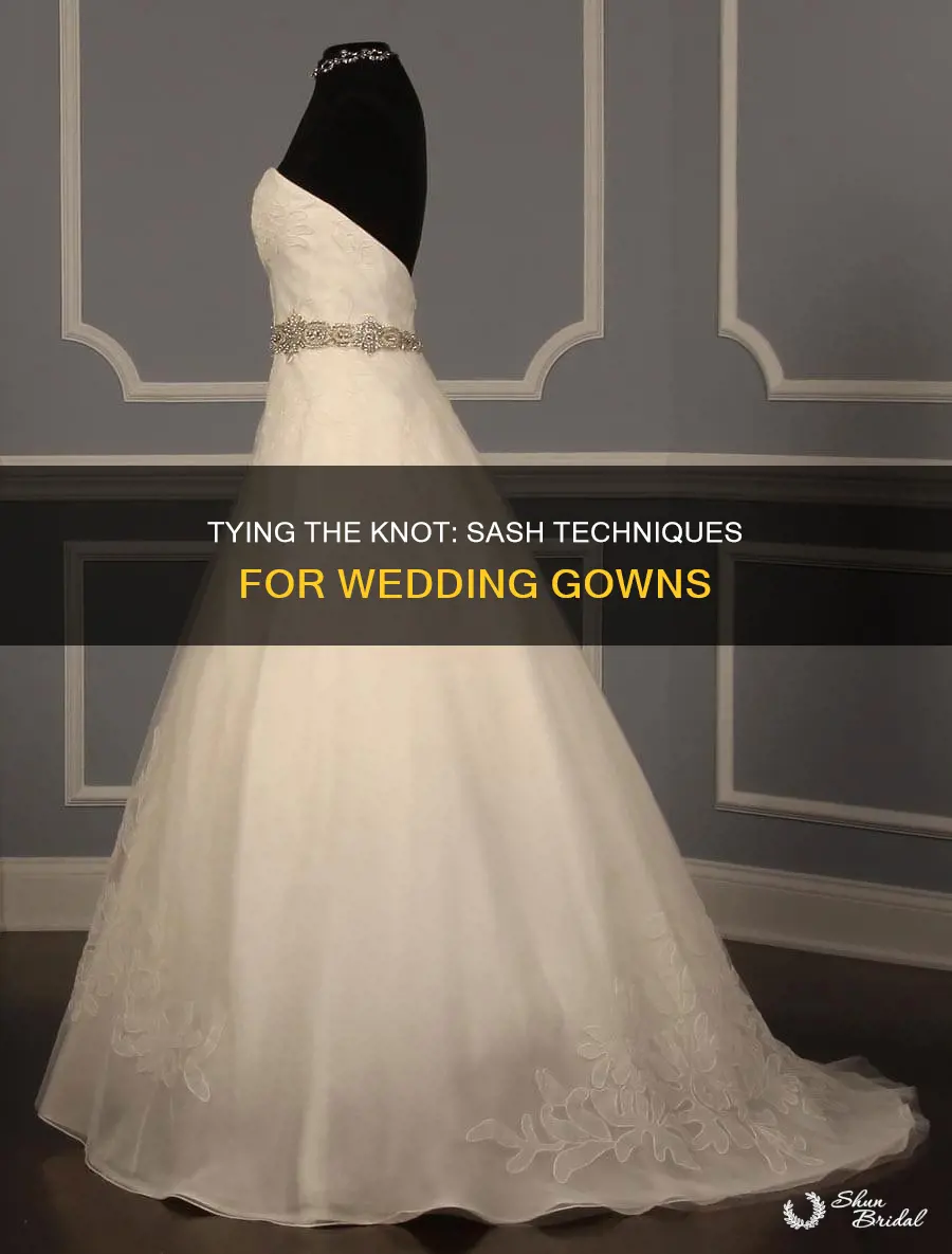 how to tie a sash on a wedding dress