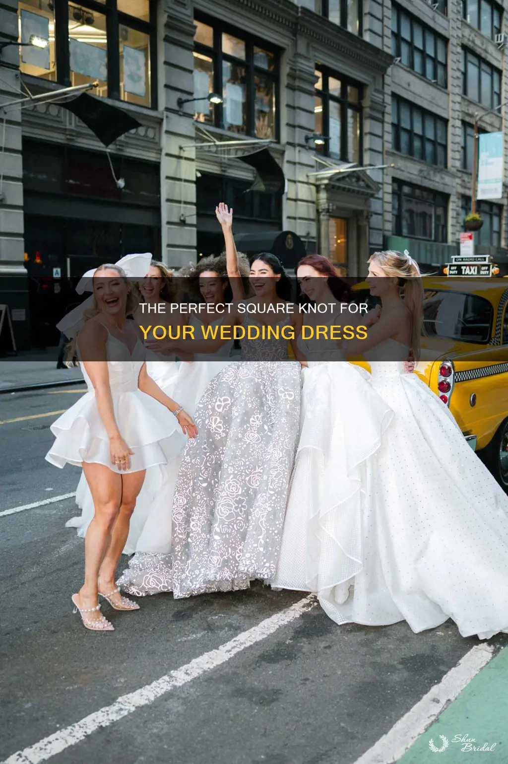 how to tie a square knot on a wedding dress