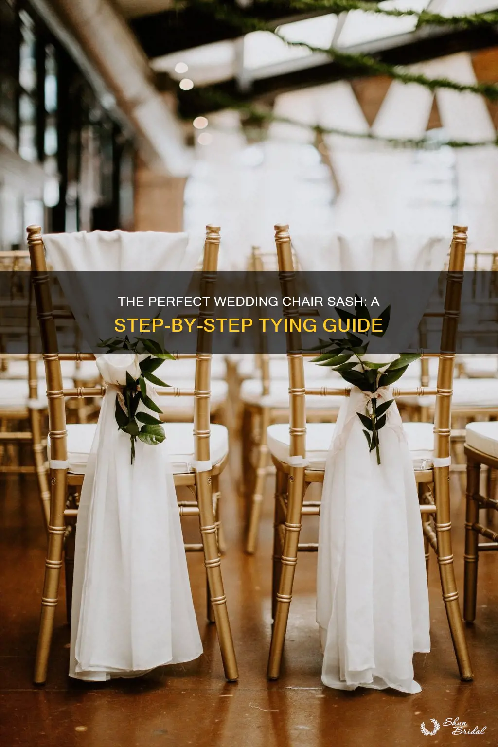 how to tie a wedding chair sash