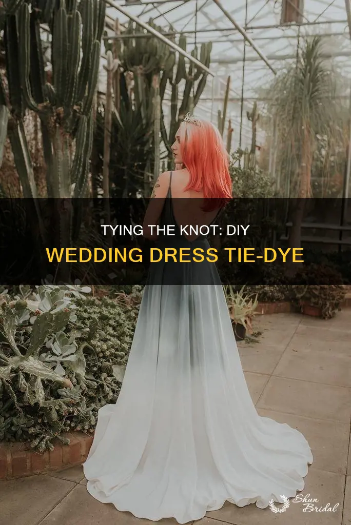 how to tie dye a wedding dress