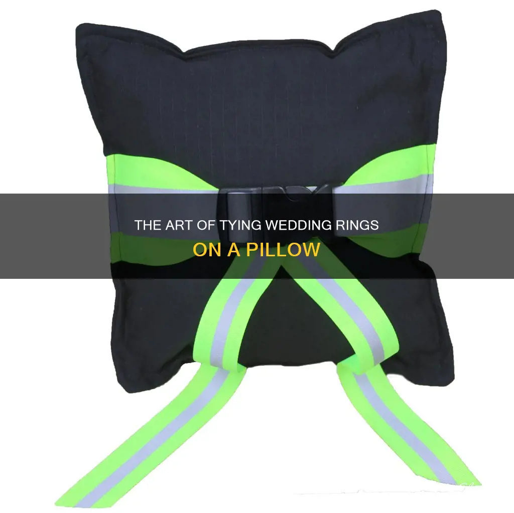 how to tie rings on a wedding pillow