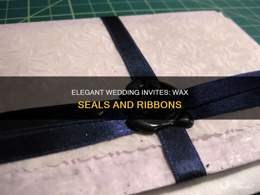 how to tie wedding invitation ribbon wax seal