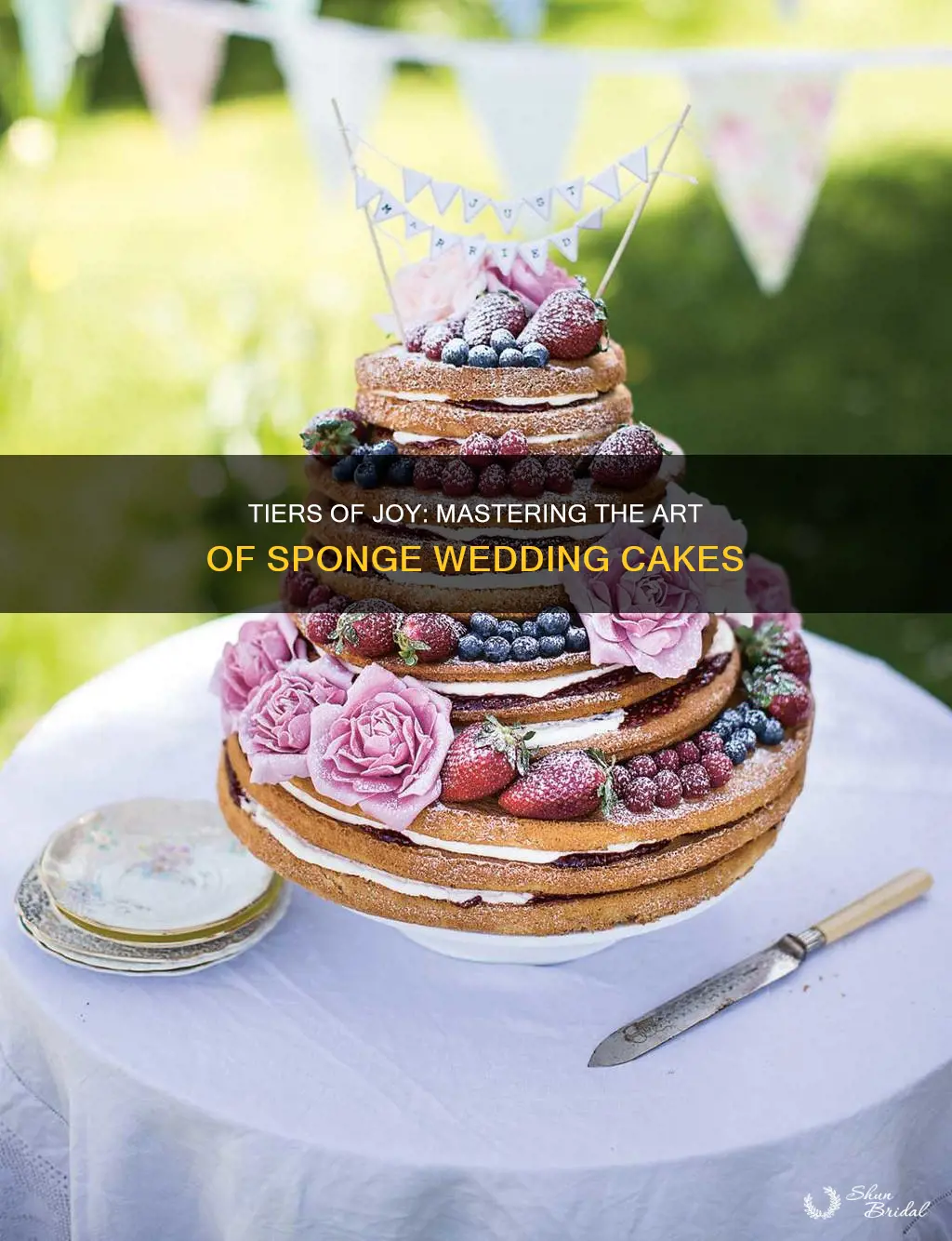 how to tier a sponge wedding cake