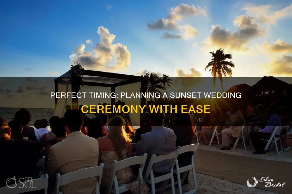 how to time a sunset wedding ceremony