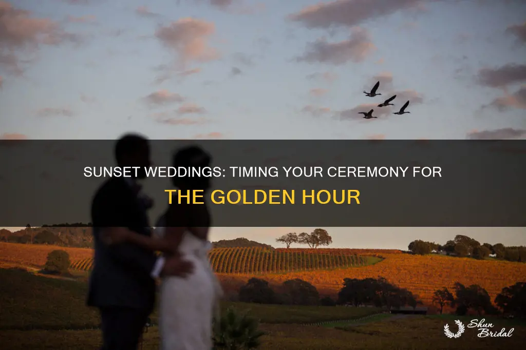how to time your wedding around sunset