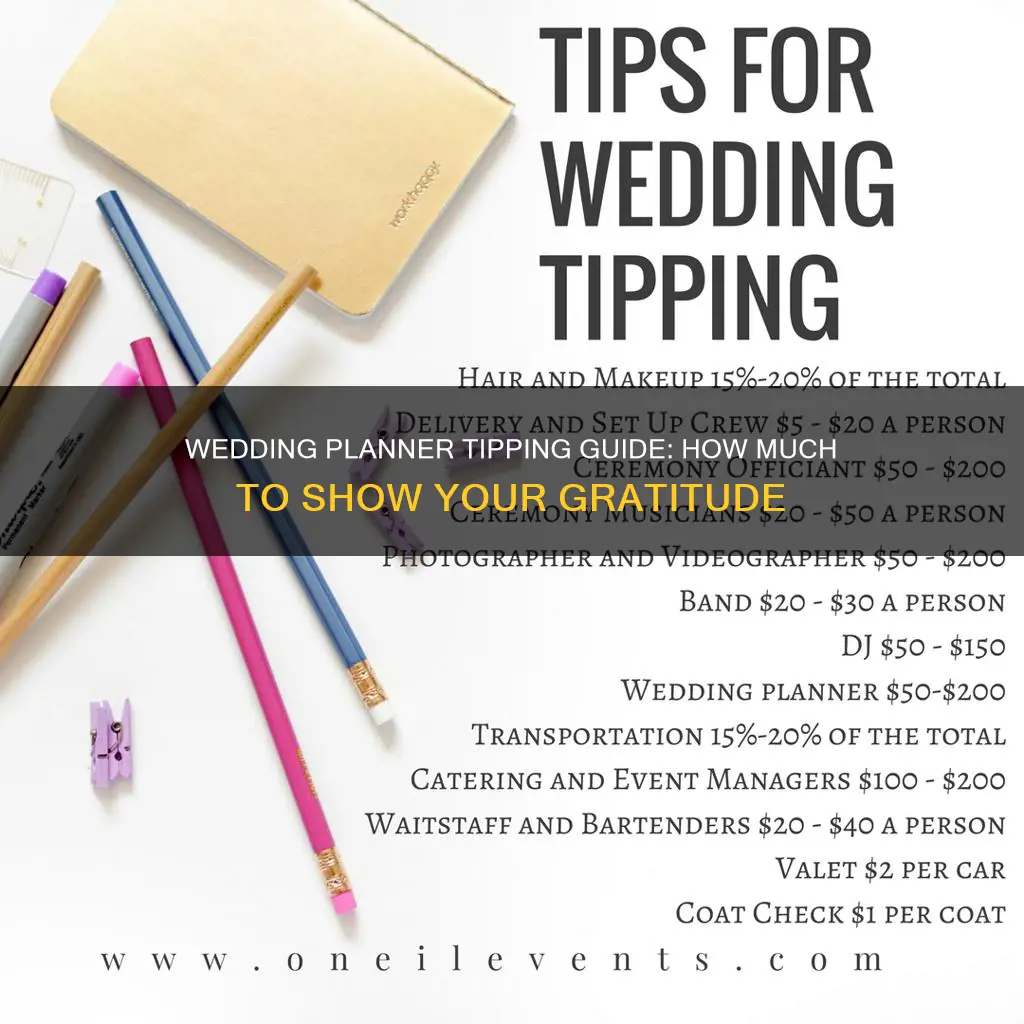 how to tip wedding planner