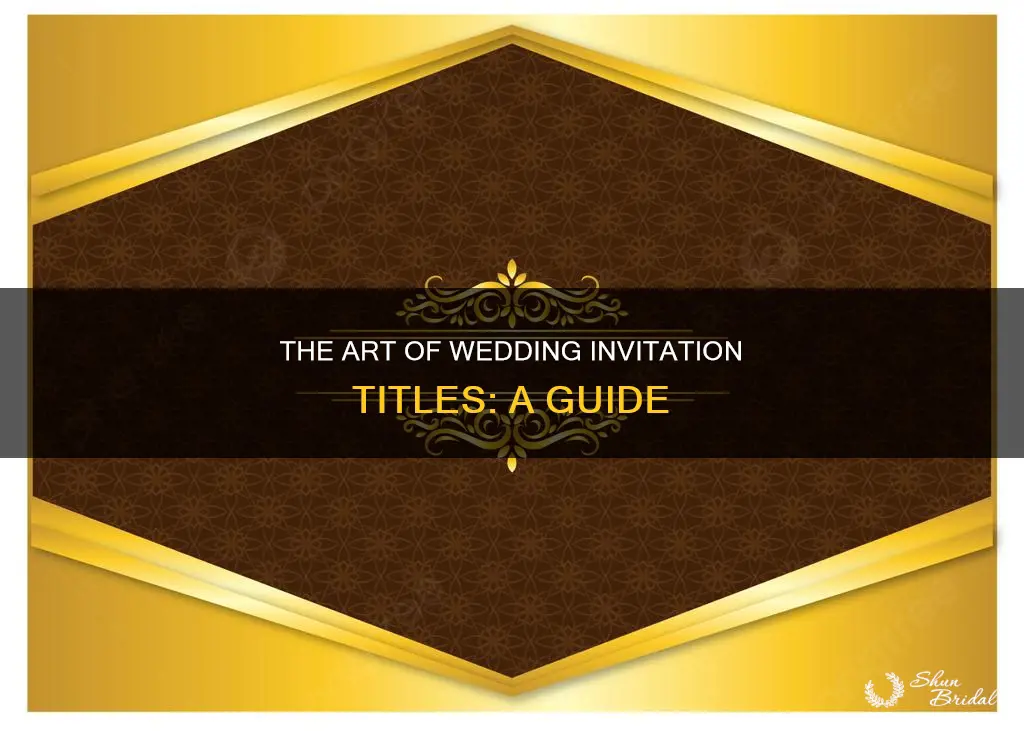 how to title a wedding invitation