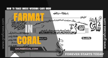 Tracing Urdu Wedding Card Formats in Coral: A Step-by-Step Guide