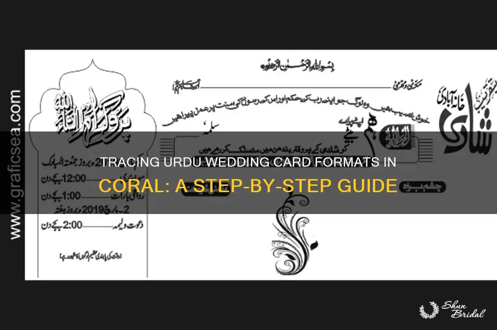how to trace imege wedding card urdu farmat in coral