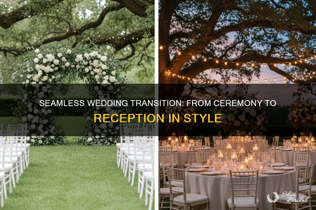 how to transition from wedding ceremony to reception