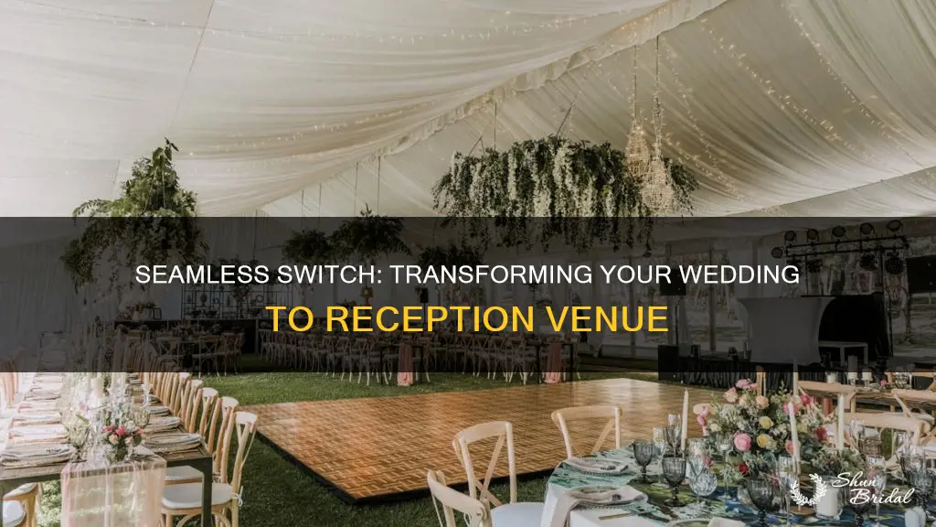 how to transition from wedding to reception in same venue