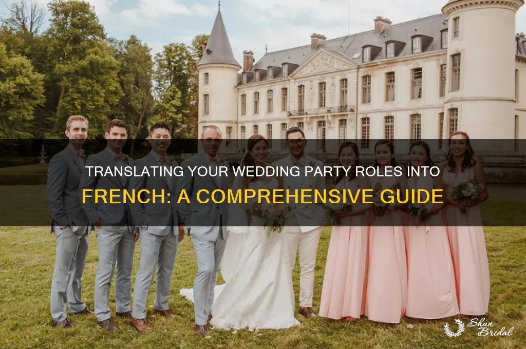 how to translate wedding party n french